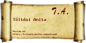 Töltési Anita névjegykártya