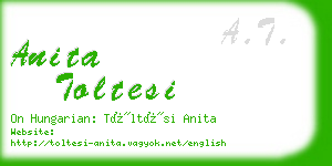 anita toltesi business card